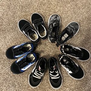 Vans 5 pairs toddler size 8. All good condition.